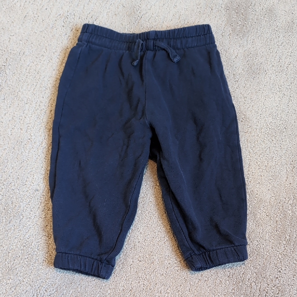Hanna Andersson Baby French Terry Sweatpants In Navy Blue (Size 12-18 Months)